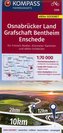 KOMPASS FahrradkarteOsnabrücker Land, Grafschaft Bentheim, Enschede 1:70 000