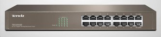 Tenda TEG1016D 16-port Gigabit Ethernet Switch, 10/100/1000 Mbps, fanless, rackmount