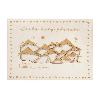 Dřevěná kapsa na peníze - mapa