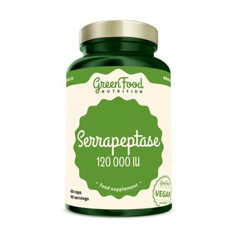 GreenFood nutrition - Serrapeptase120000IU 60 vegan kapslí GreenFood nutrition - Serrapeptase120000IU 60 vegan kapslí