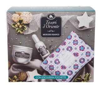Tesori d´Oriente Muschio Bianco parfémovaná voda 100 ml + tělový krém 300 ml + kosmetická taštička
