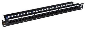 Patch panel Solarix SX24L-5E-UTP-BK 24 port Cat. 5e UTP 1U