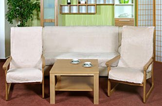 Souprava Korall micro 3+1+1 - béžová - 1x150x200+2x65x150 cm