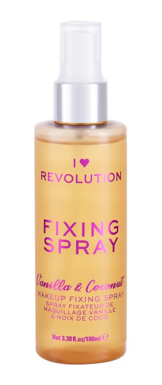 Makeup Revolution London I Heart Revolution Fixátor makeupu Fixing Spray 100 ml Vanilla & Coconut pro ženy