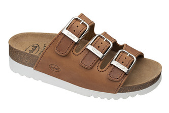 Scholl Zdravotní obuv - RIO WEDGE AD OilLea-W - Cognac 40