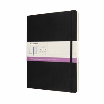 Moleskine Zápisník měkký linkovaný-čistý černý XL