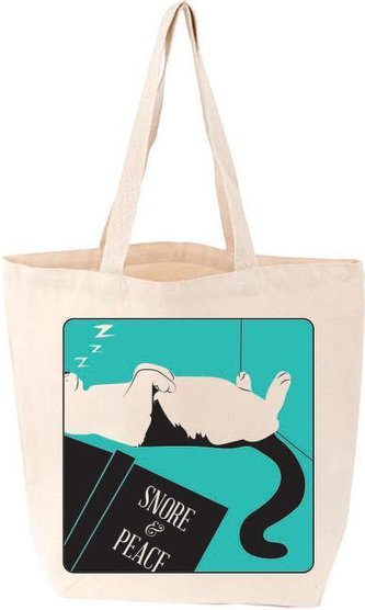 Snore and Peace Cat Tote FIRM SALE