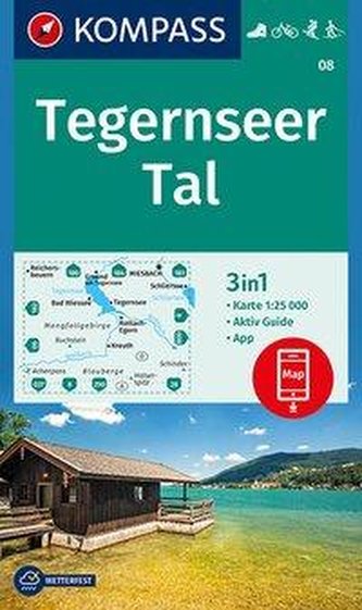 KOMPASS Wanderkarte Tegernseer Tal 1:25 000