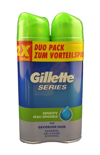 Gillette gel Series 2 x 200ml Sensitive DUOPACK