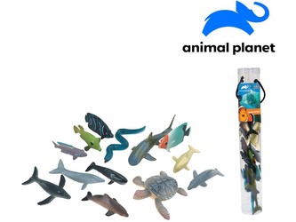 Zvířátka v tubě - mořská, 5 - 12  cm, mobilní aplikace pro zobrazení zvířátek, 13 ks