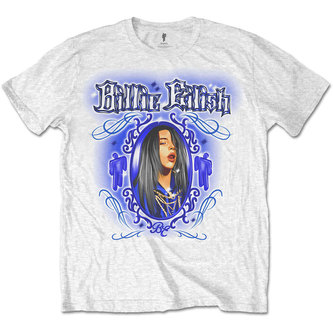 Dětské tričko Billie Eilish: Airbrush Photo (11-12 let) bílé bavlna