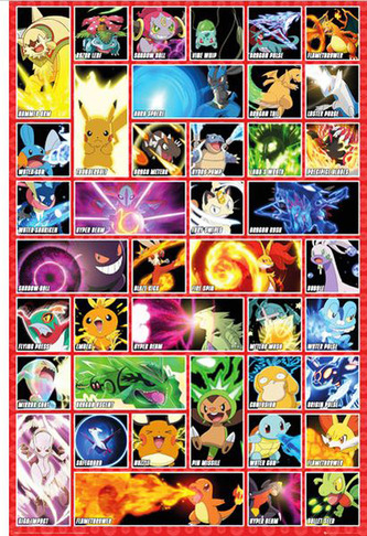 Plakát Pokémon: Moves (61 x 91,5 cm)