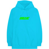Unisex mikina s kapucí Billie Eilish: Thermal Photo (M) modrá bavlna