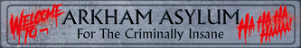 Cedule - malba na dřevě The Joker: Welcome To Arkham Asylum (13 x 80 cm)