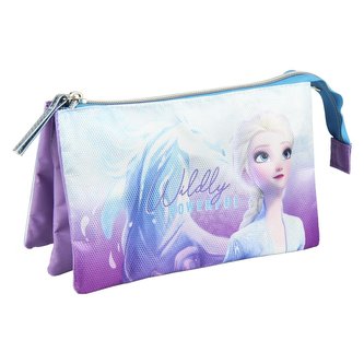 Trojitý penál na tužky Frozen 2|Ledové království 2: 3 kapsy (23 x 13 x 3 cm) polyester