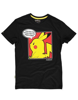 Pánské tričko Pokémon: Pika Pop (M) černé bavlna