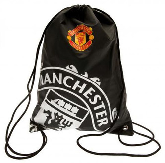 Batoh pytlík se šňůrkami FC Manchester United: Foil (44 x 33 cm) černý polyester