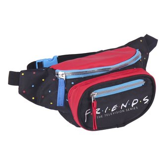 Kapsička kolem pasu - ledvinka Friends|Přátelé: (20 x 13 x 3 cm) černý polyester