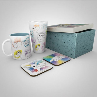 Dárkový set Pokemon: Eevee (objem sklenice 500 ml, hrnek 300 ml, 2 tácky 10 x 10 cm) Dárkový set Pokemon: Eevee (objem sklenice 500 ml, hrnek 300 ml, 2 tácky 10 x 10 cm)