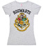 Dámské tričko Harry Potter: Hogwarts Logo (L) šedé bavlna