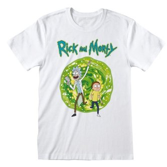 Pánské tričko Rick And Morty: Portal (L) bílé bavlna