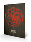 Obraz Game of Thrones: Targaryen malba na dřevě (40 cm x 59 cm)
