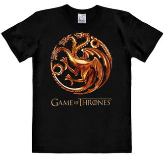 Pánské tričko Game Of Thrones: Targaryen Dragons (M) černé bavlna