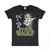 Pánské tričko slim fit Star Wars|Hvězdné války: Yoda (S) černé bavlna