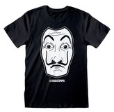 Pánské tričko Netflix|La Casa De Papel - Papírový dům: Maska (S) černé bavlna