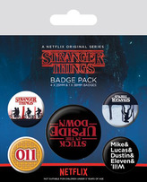 Placky Stranger Things: Upside Down set 5 kusů (25 mm|38 mm)