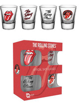 Sklenice štamprle The Rolling Stones: Set 4 kusů (objem 60 ml|výška 6 cm)