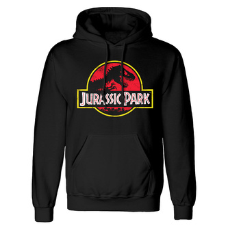 Pánská mikina Jurassic Park|Jurský Park: Classic Logo (S) černá bavlna polyester