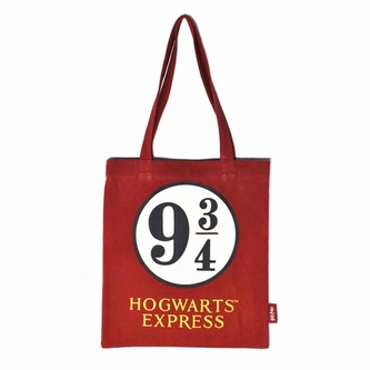 Shopping taška na rameno Harry Potter: Platform 9 3/4 (37 x 68 cm) červená bavlna