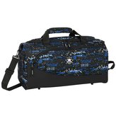 Cestovní sportovní taška Paul Frank: Rock N'Roll vzor 12019 (objem 31 litrů|50 x 25 x 25 cm) černý polyester