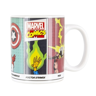 Proměňovací keramický hrnek Marvel Comics: Comics Powers (350 ml) bílý