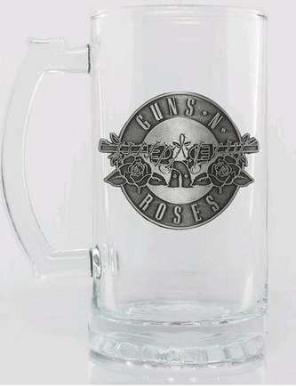 Sklenice korbel Guns'N'Roses: Kovové logo (objem 500 ml)