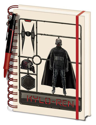 Poznámkový blok A5 s propiskou Star Wars IX|Hvězdné Války: Airfix Kylo (14,8 x 21 cm) kroužková vazba