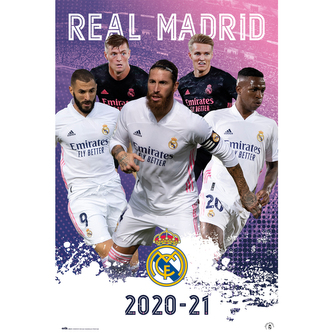 Plakát FC Real Madrid: Grupo 2020/2021 (61 x 91,5 cm)
