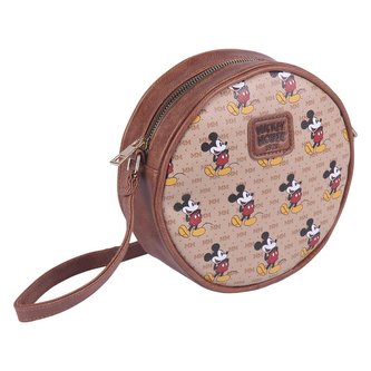 Dámská kabelka na rameno Disney: Mickey Mouse (18 x 18 x 5 cm) hnědý polyester