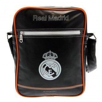 Taška na rameno FC Real Madrid: Logo (26 x 33 x 9 cm) černý polyuretan