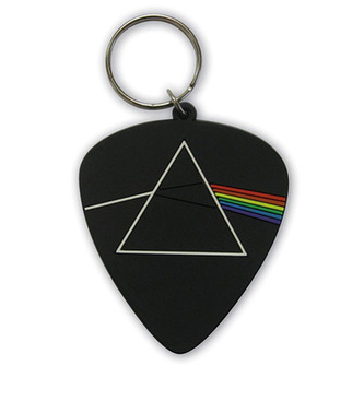 Pryžová kl´čenka - přívěsek na klíče Pink Floyd: Trsátko Dark Side Of The Moon (5 x 6 cm)