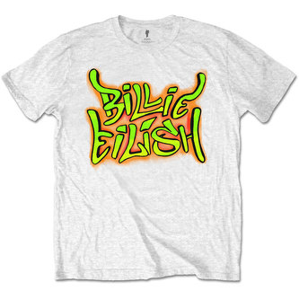 Dětské tričko Billie Eilish: Graffiti (13-14 let) bílé bavlna