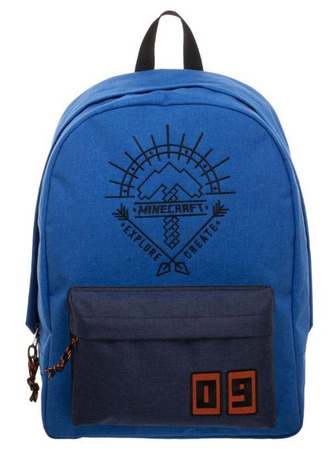 Batoh Minecraft: Blue (30 x 43 x 12 cm|objem 15,5 litrů) modrá polyester