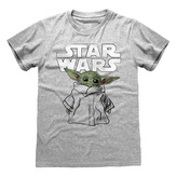 Pánské tričko Star Wars|Hvězdné Války TV seriál The Mandalorian: Child Sketch (S) šedé bavlna