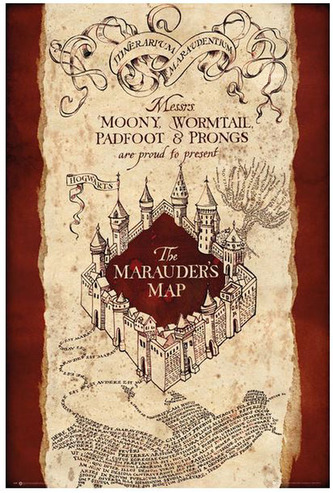 Plakát Harry Potter: Marauders Map (61 x 91,5 cm)
