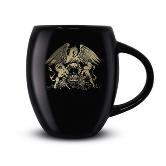 Keramický oválný hrnek Queen: Zlaté logo (objem 425 ml)