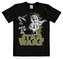 Pánské tričko Star Wars|Hvězdné války: Yoda (S) černá bavlna