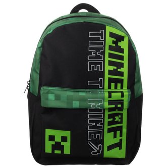 Batoh Minecraft: Time To Mine (25 x 42 x 12|objem 12,6 litrů) zelený polyester