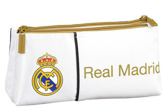Penál na tužky FC Real Madrid: 11954 (objem 1,7 litrů|10 x 22 x 8 cm) bílý polyester