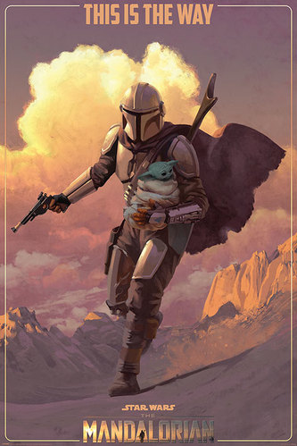 Plakát Star Wars|Hvězdné Války TV Seriál The Mandalorian: On The Run (61 x 91,5 cm)